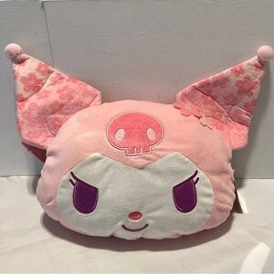 Sanrio Sakura Kuromi Pink  Zippered Bag Plush Pillow Japan 2022 New w/Tag READ**